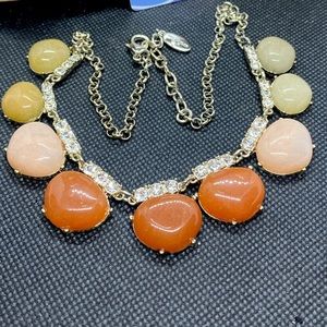 BOHO GLAM Necklace  |Ann Taylor |Glass| Neutral